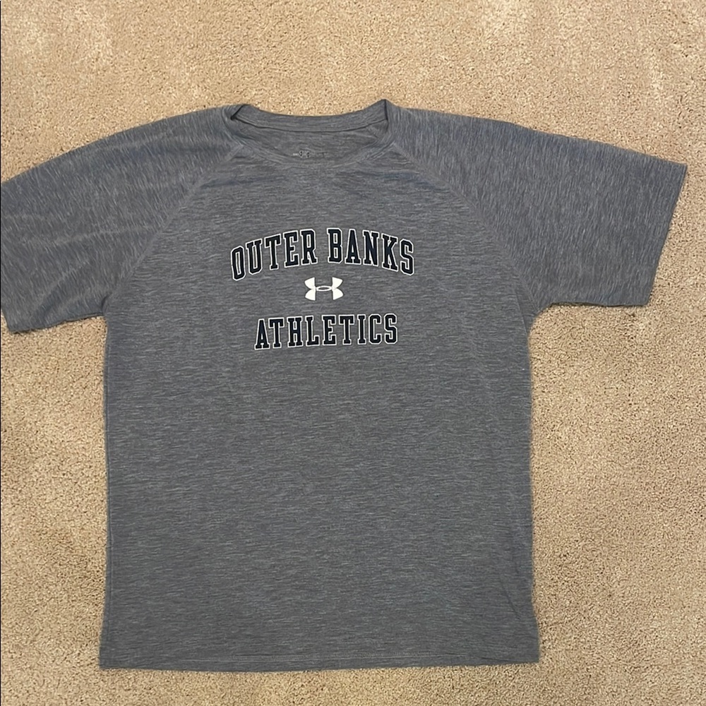 Under Armour gray tshirt, Outer Banks Athletics, boys youth Large